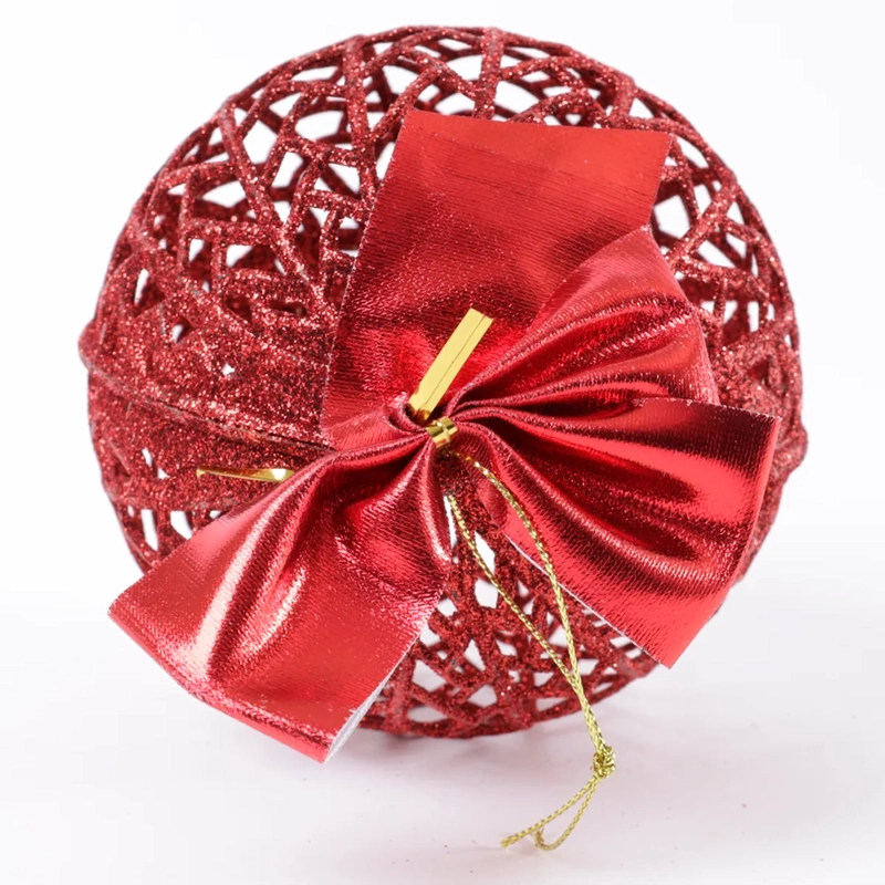 ADORNO NAVIDEÑO RIPLEY HOME ESFERA LAZO ROJO - 4