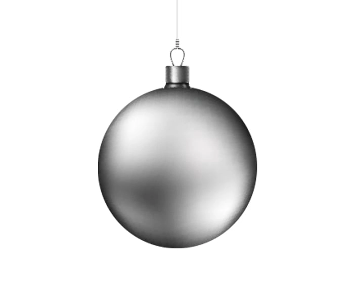 ADORNO NAVIDEÑO RIPLEY HOME ESFERA 20 CM PLATEADO - 1
