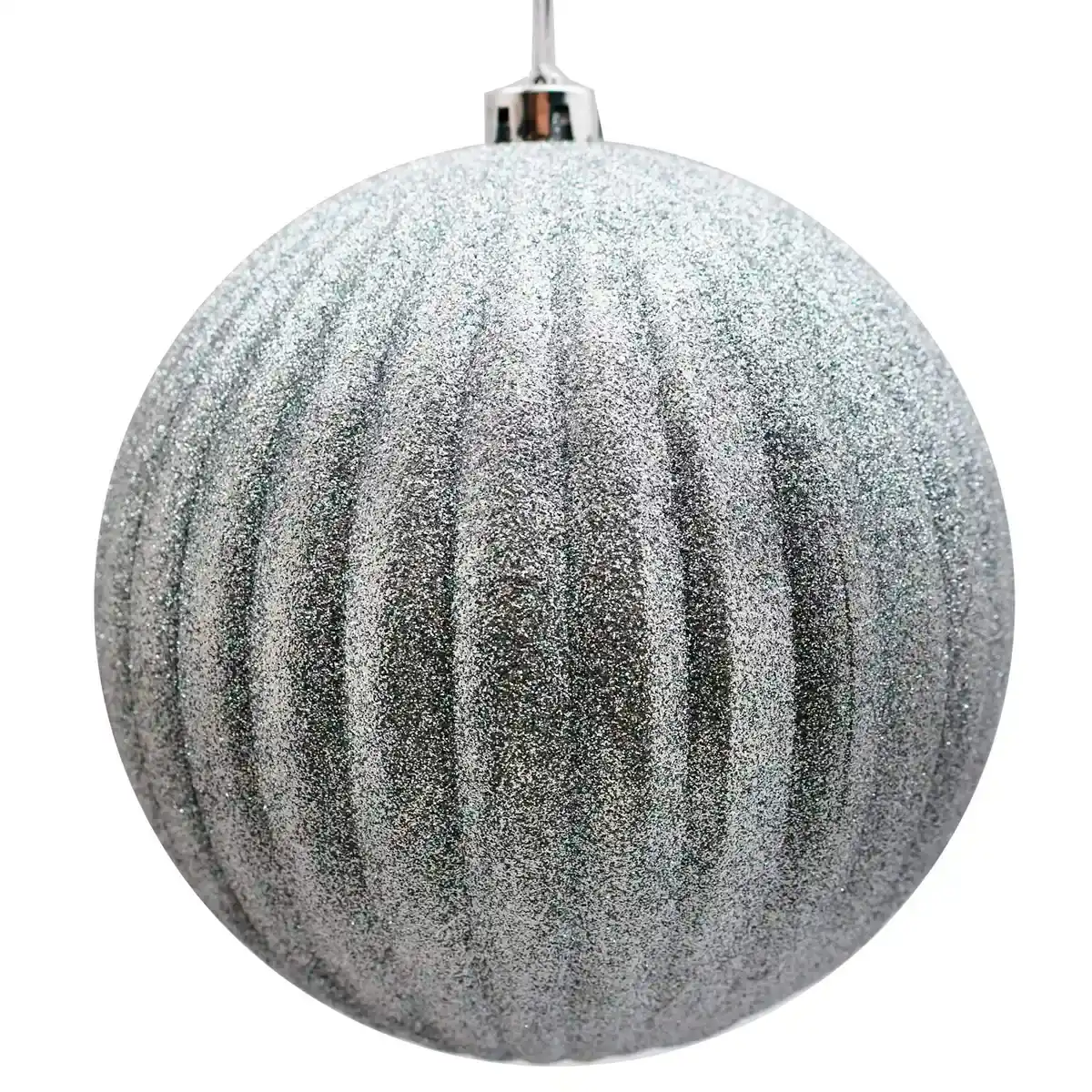 ADORNO NAVIDEÑO RIPLEY HOME ESFERA ACANALADO 20 CM PLATEADO - 1