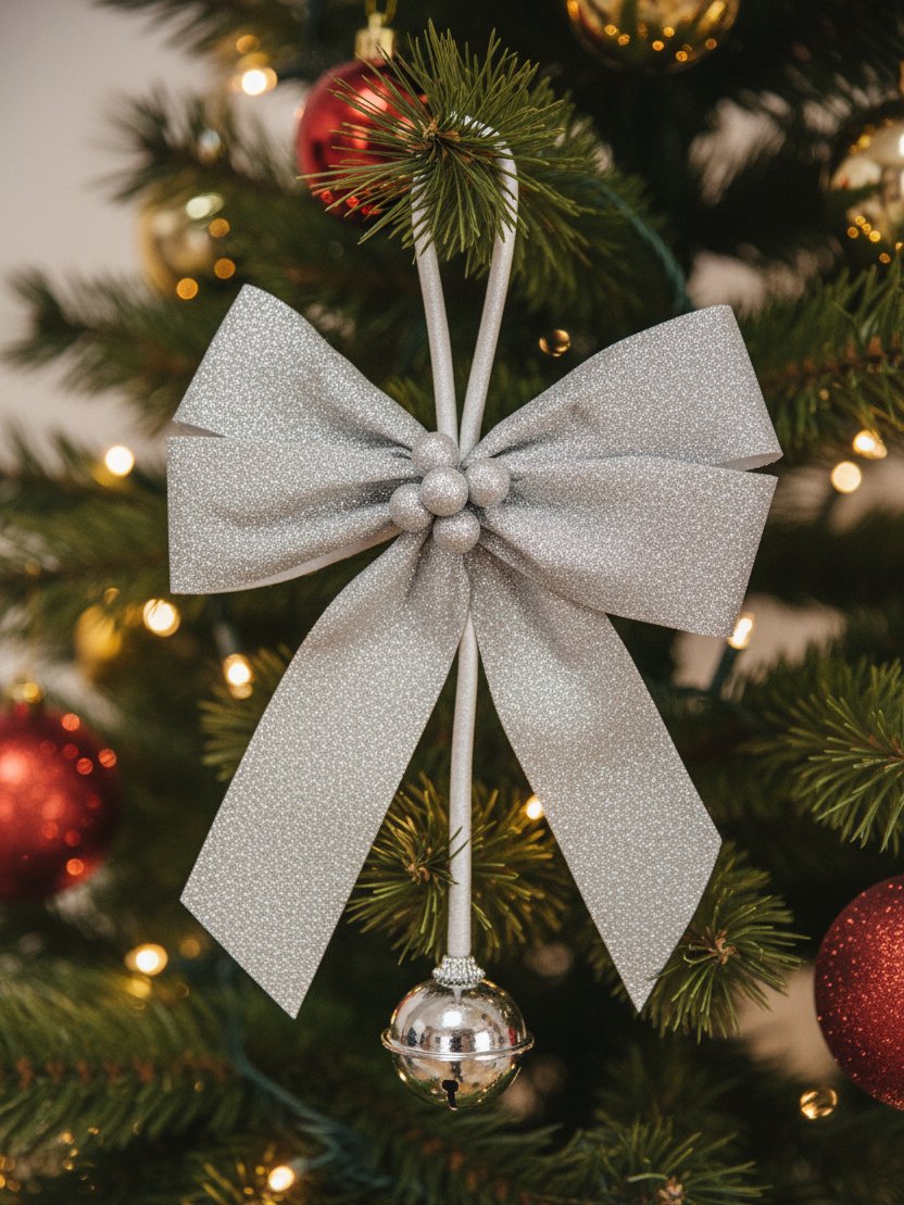 LAZO NAVIDEÑO RIPLEY HOME PLATEADO 20CM - 1