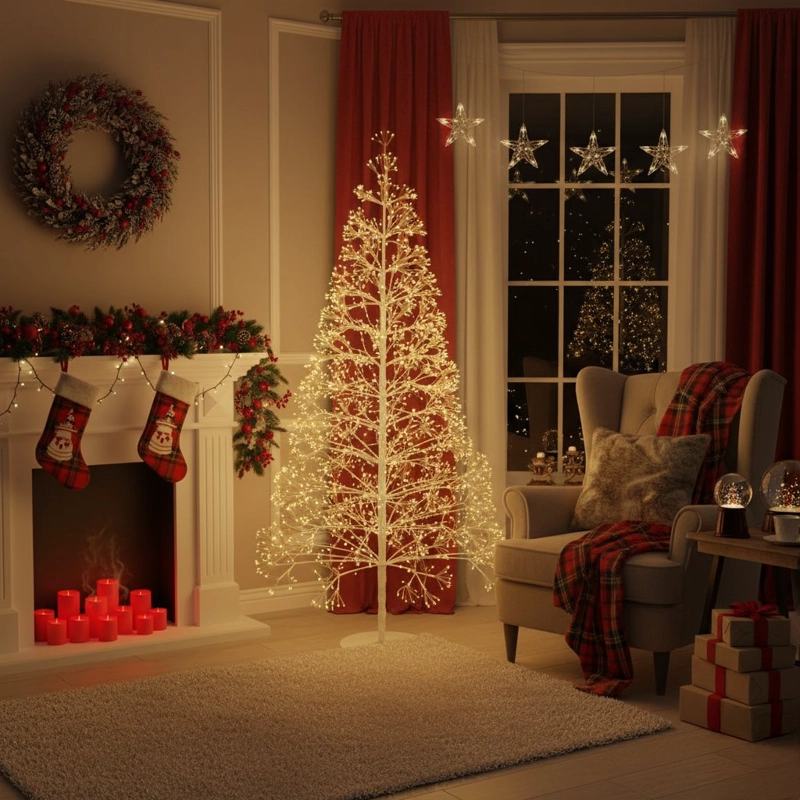 ÁRBOL DE NAVIDAD MAISON LINETT PINOS LUCES BLANCO 180 CM 3400 RAMAS - 1