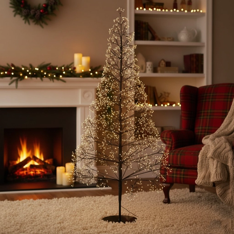 ÁRBOL DE NAVIDAD MAISON LINETT PINOS LUCES NEGRO 180 CM 3400 RAMAS - 1