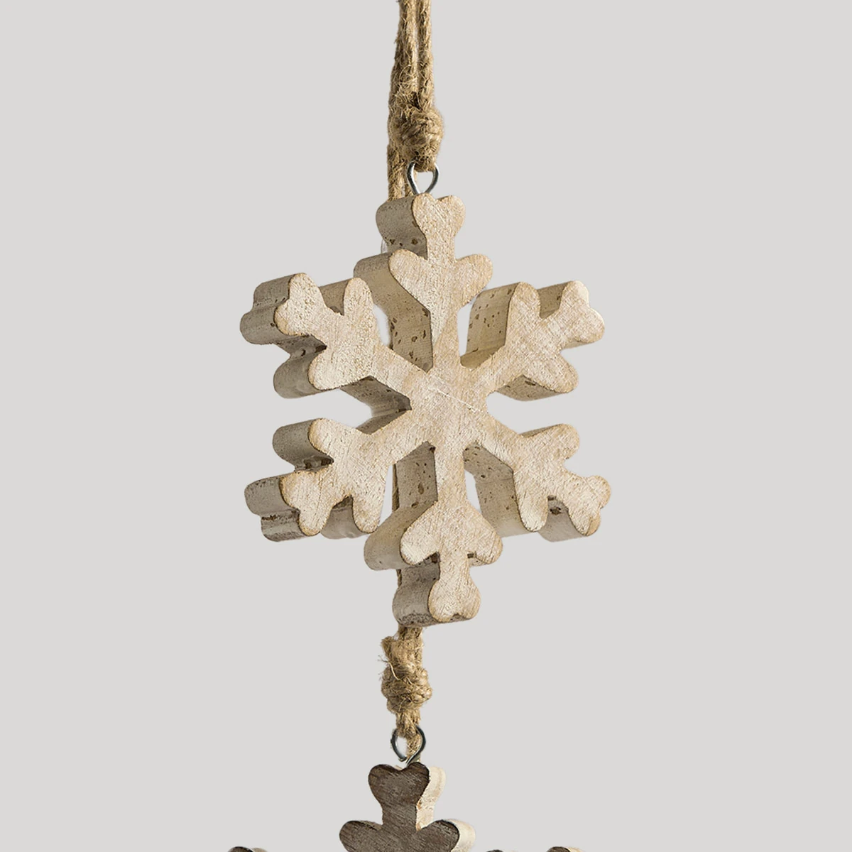 ADORNO NAVIDEÑO PARA ÁRBOL MAISON LINETT 3 COPOS MADERA 40 CM - 3