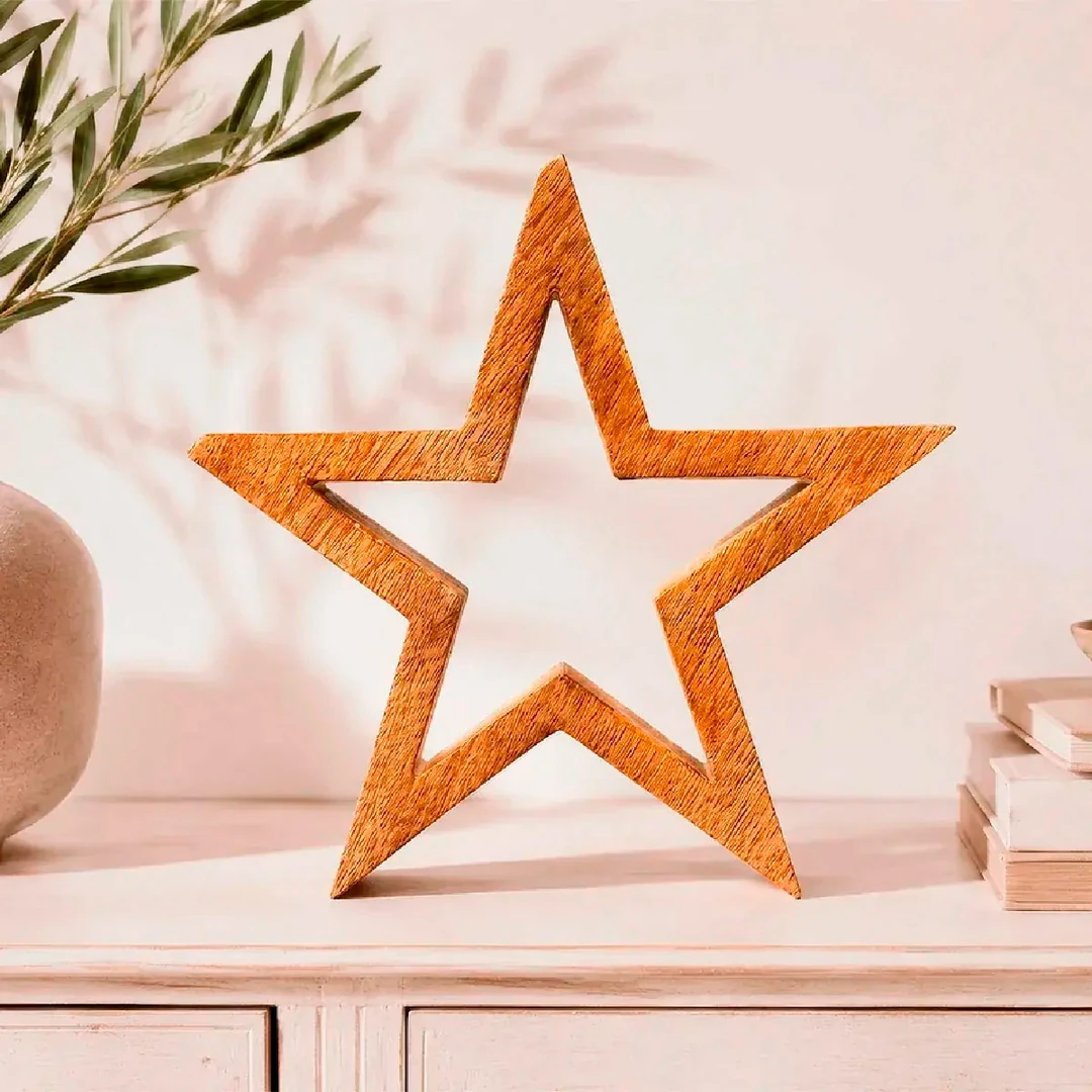 ADORNO NAVIDEÑO MAISON LINETT ESTRELLA MADERA - 1