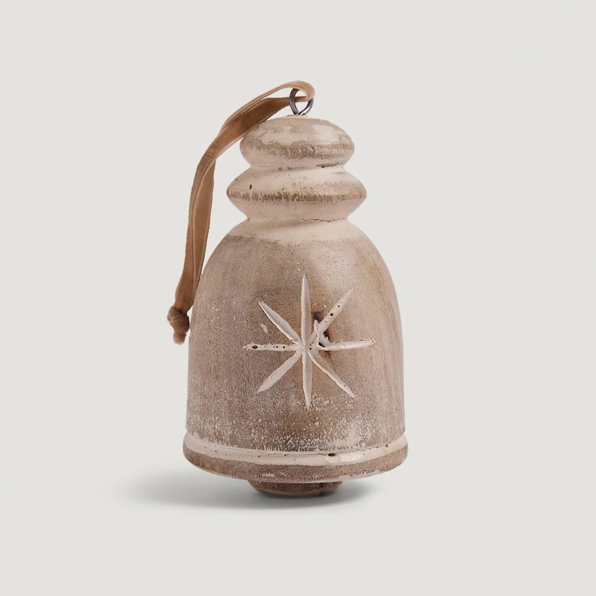 ADORNO NAVIDEÑO PARA ÁRBOL MAISON LINETT MADERA ESTRELLA 12 CM - 2