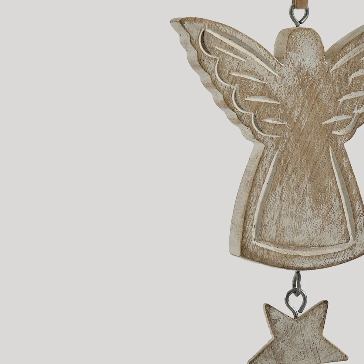 ADORNO NAVIDEÑO PARA ÁRBOL MAISON LINETT ANGEL MADERA 15 CM - 3