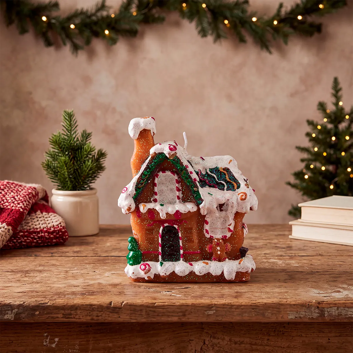 VELA NAVIDEÑA RIPLEY HOME GINGERHOUSE 12.5 CM - 1