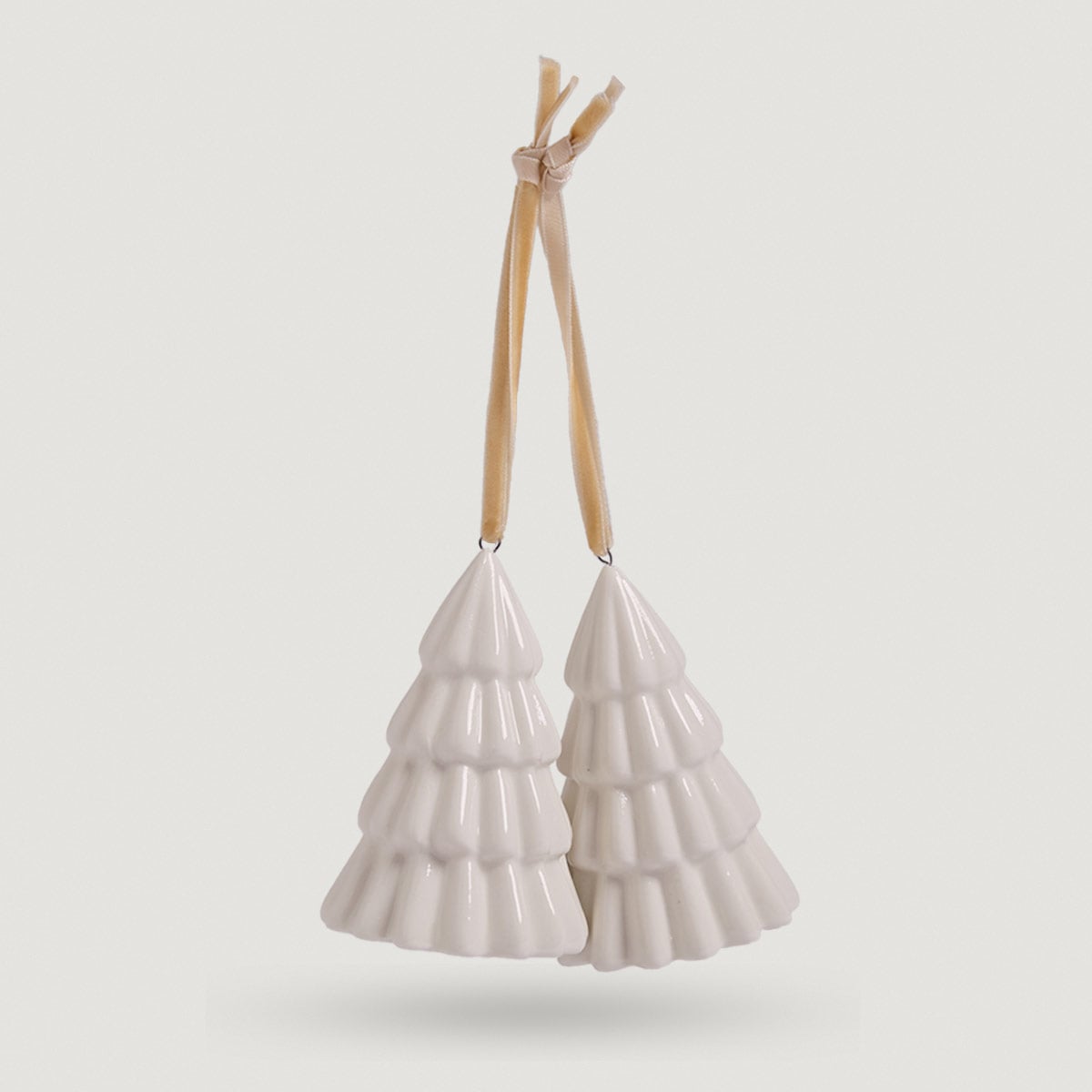 SETX2 ADORNOS NAVIDEÑOS PARA ÁRBOL MAISON LINETT PORCELANA 8.6 CM - 2