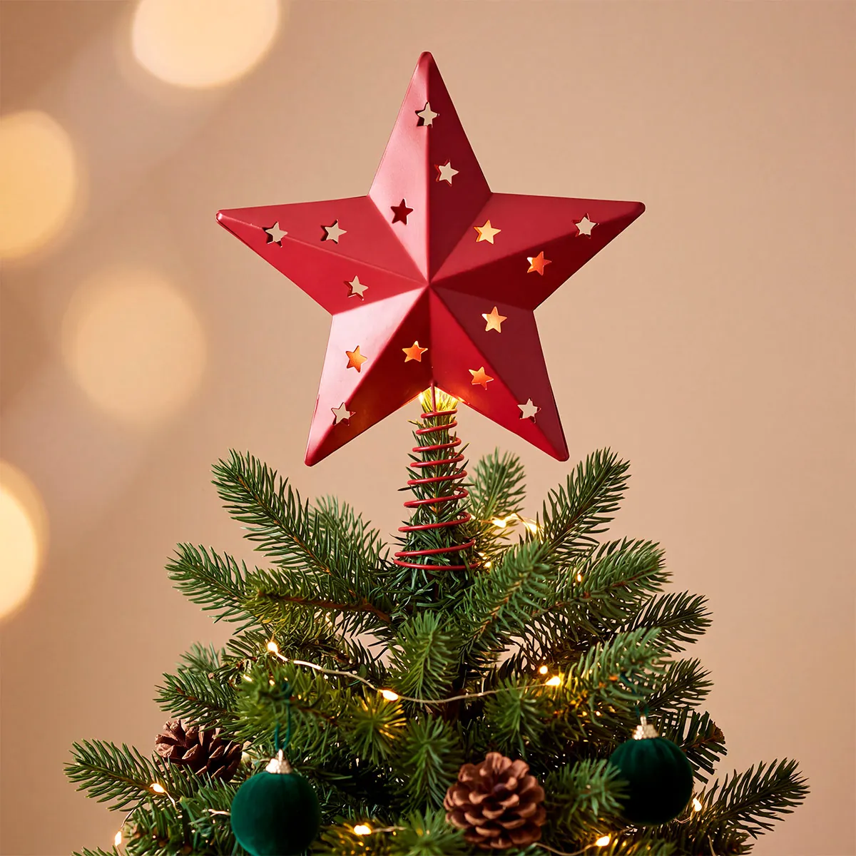 PUNTA DE ÁRBOL RIPLEY HOME ESTRELLAS 30 CM - 1