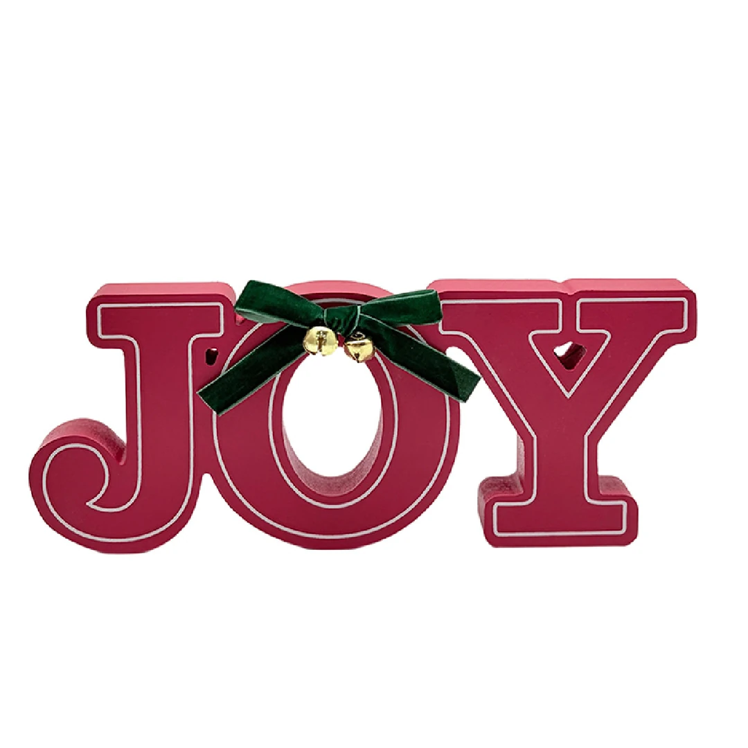 ADORNO NAVIDEÑO RIPLEY HOME JOY WOOD 11.2 CM - 1