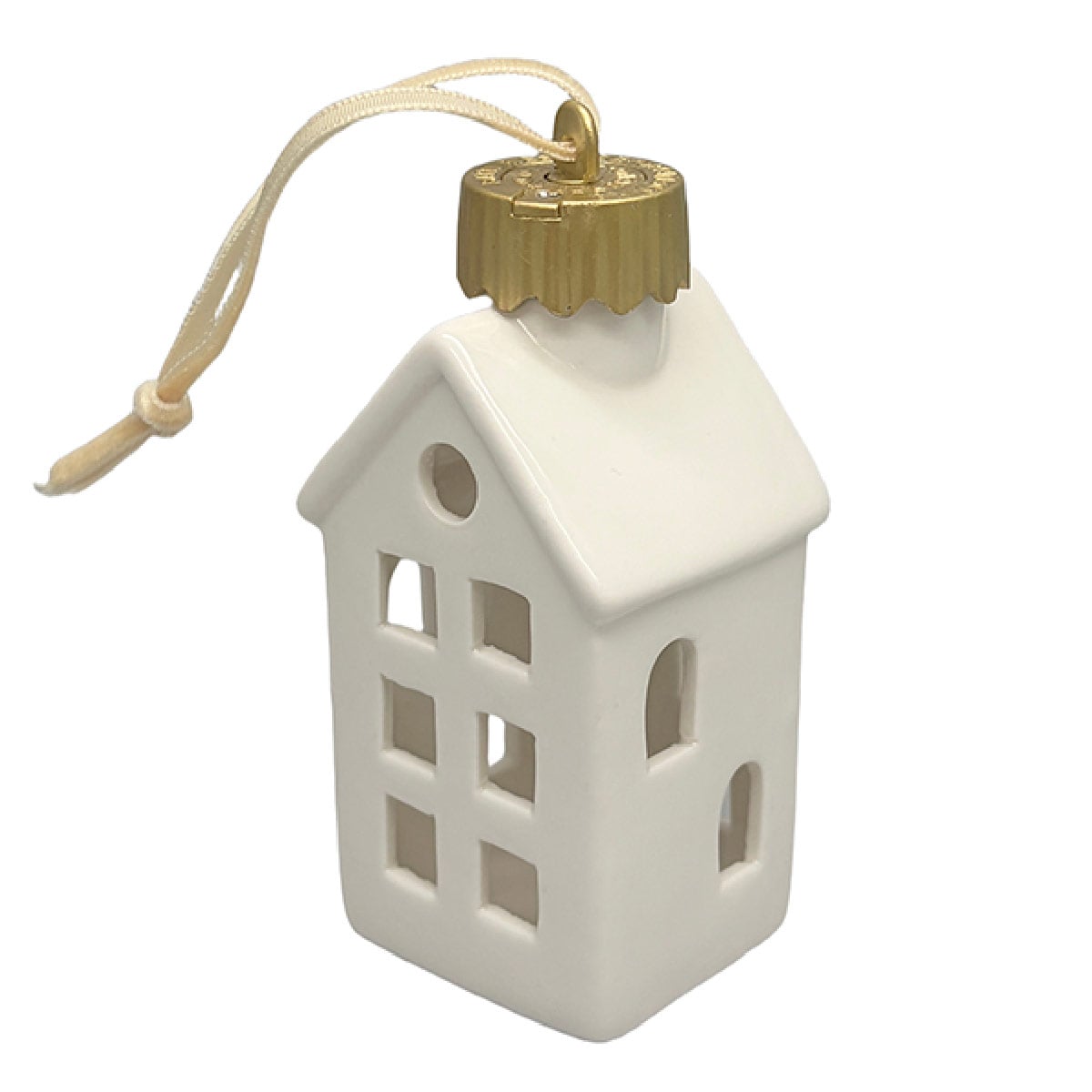 ADORNO NAVIDEÑO PARA ÁRBOL MAISON LINETT CASA CERÁMICA 9.8 CM - 1