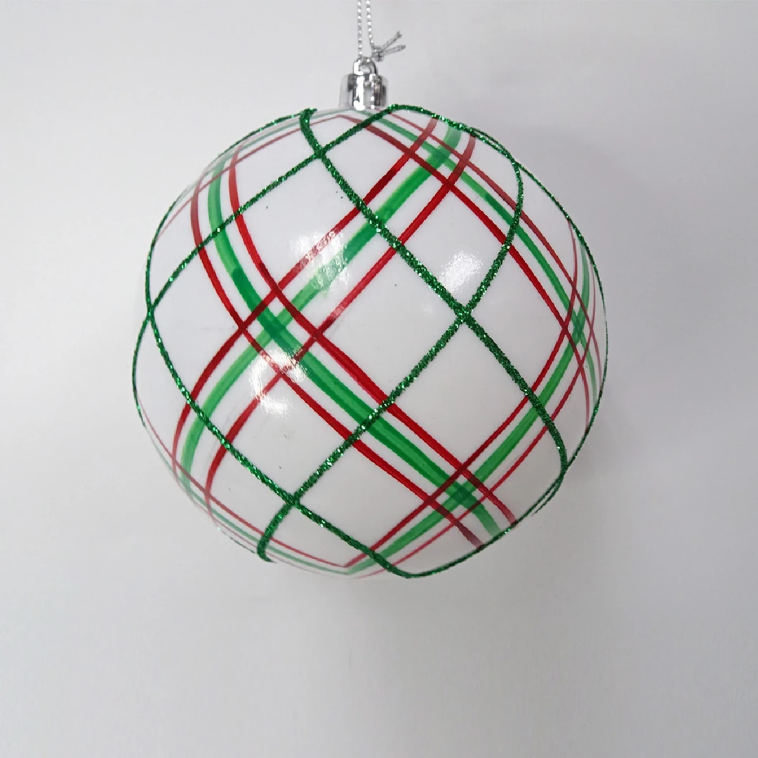 ADORNO NAVIDEÑO PARA ÁRBOL RIPLEY HOME ESFERA ESCOCES 10 CM - 1