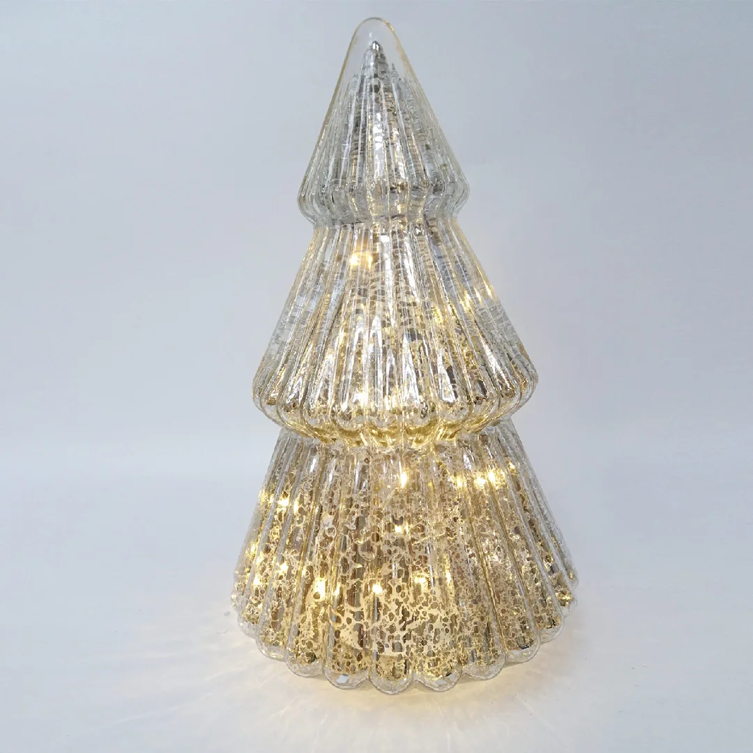 ADORNO NAVIDEÑO RIPLEY HOME ÁRBOL VIDRIO CON LUZ 26.5 CM - 1