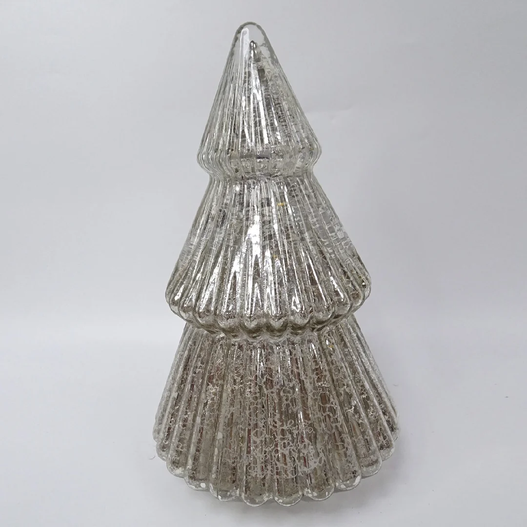 ADORNO NAVIDEÑO RIPLEY HOME ÁRBOL VIDRIO CON LUZ 26.5 CM - 2