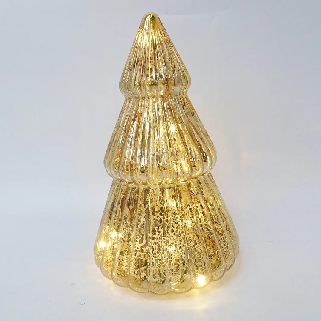 ADORNO NAVIDEÑO RIPLEY HOME ÁRBOL VIDRIO CON LUZ 20 CM - 1