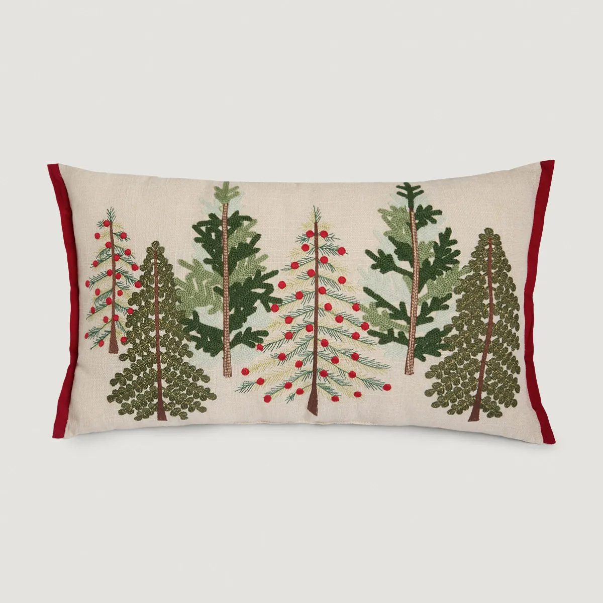 COJÍN NAVIDEÑO RIPLEY HOME 6 PINOS 52X33 CM - 2