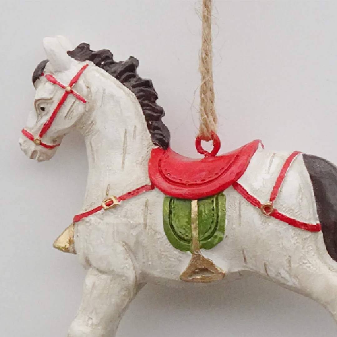 ADORNO NAVIDEÑO PARA ÁRBOL RIPLEY HOME CABALLO 10.5 CM - 1