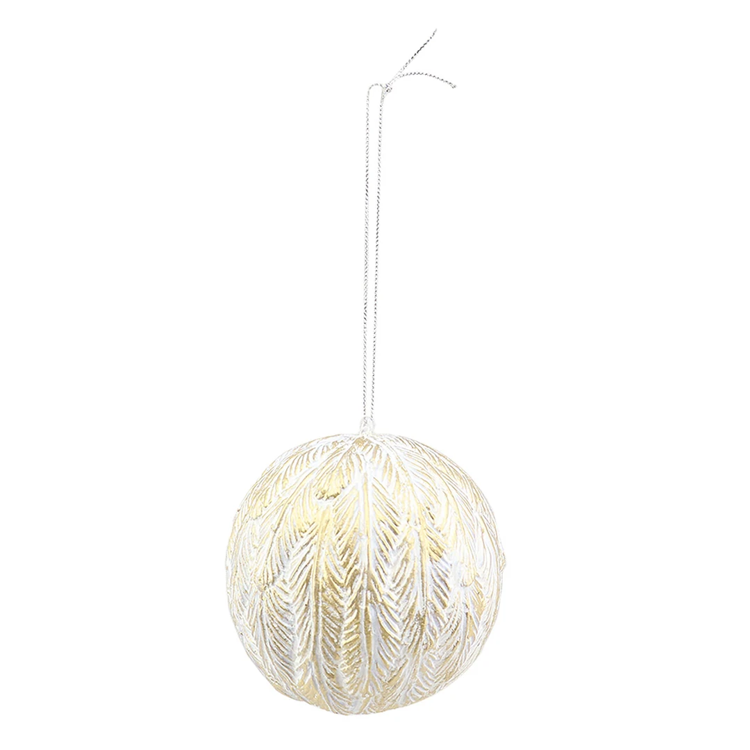 ADORNO NAVIDEÑO PARA ÁRBOL RIPLEY HOME ESFERA HOJAS 10 CM - 1