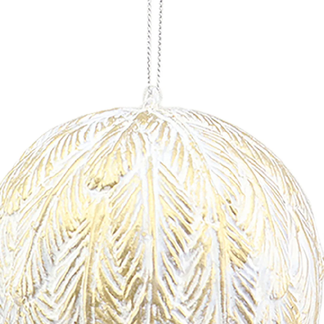 ADORNO NAVIDEÑO PARA ÁRBOL RIPLEY HOME ESFERA HOJAS 10 CM - 2