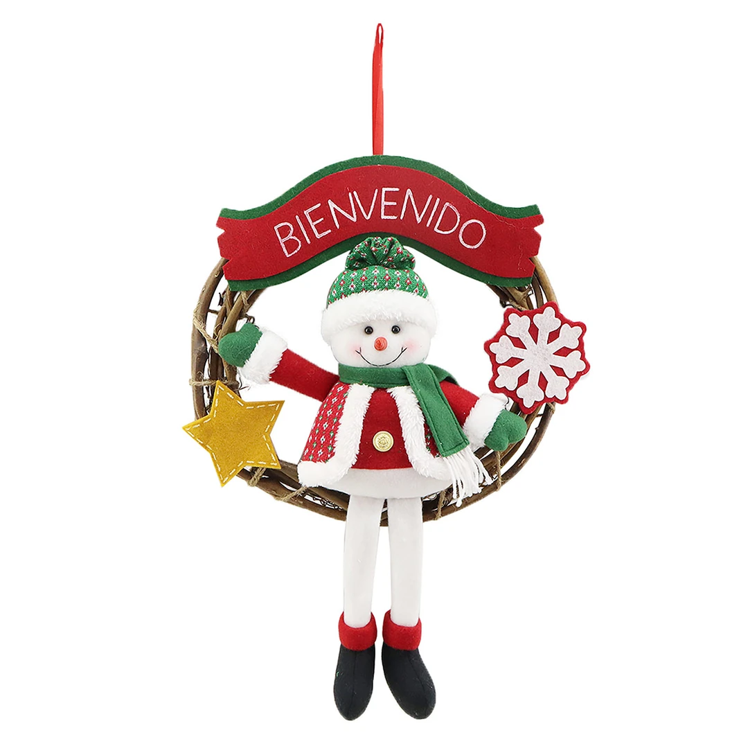 CORONA NAVIDEÑA RIPLEY HOME SNOWMAN 46 CM - 1