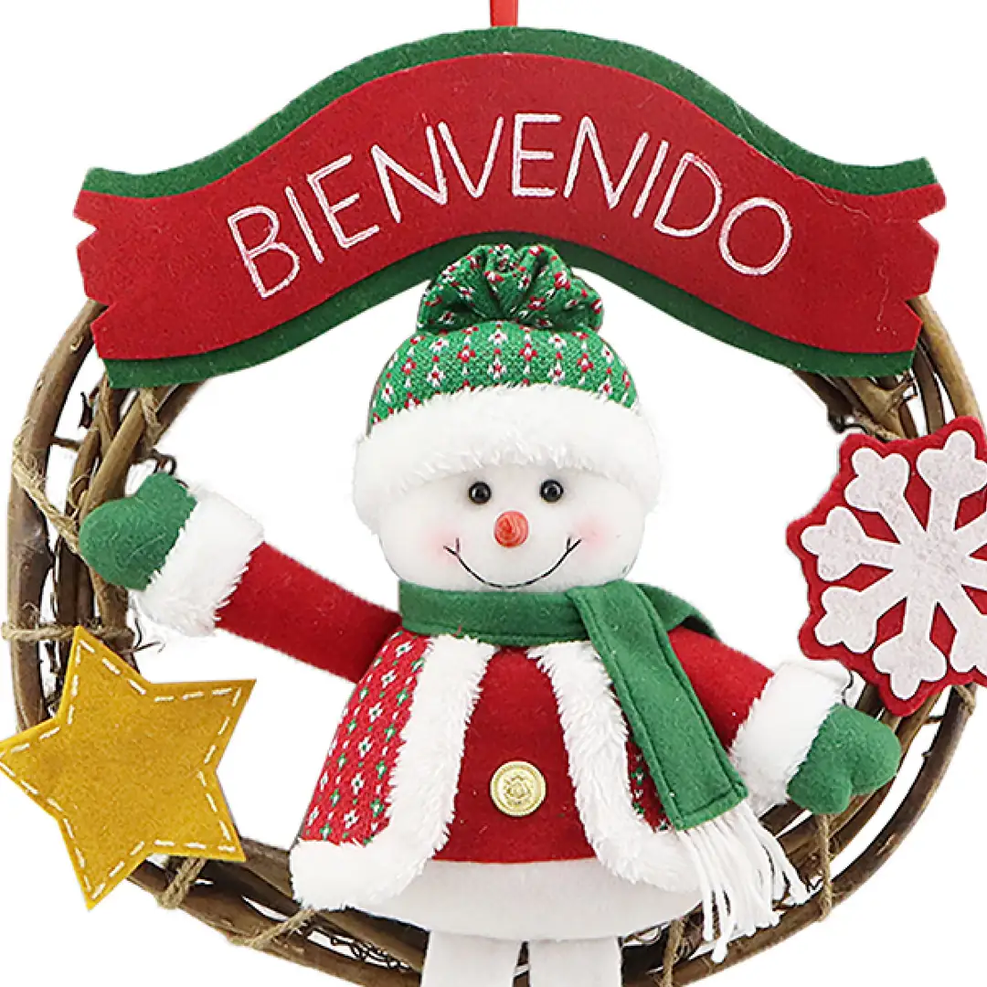 CORONA NAVIDEÑA RIPLEY HOME SNOWMAN 46 CM - 2