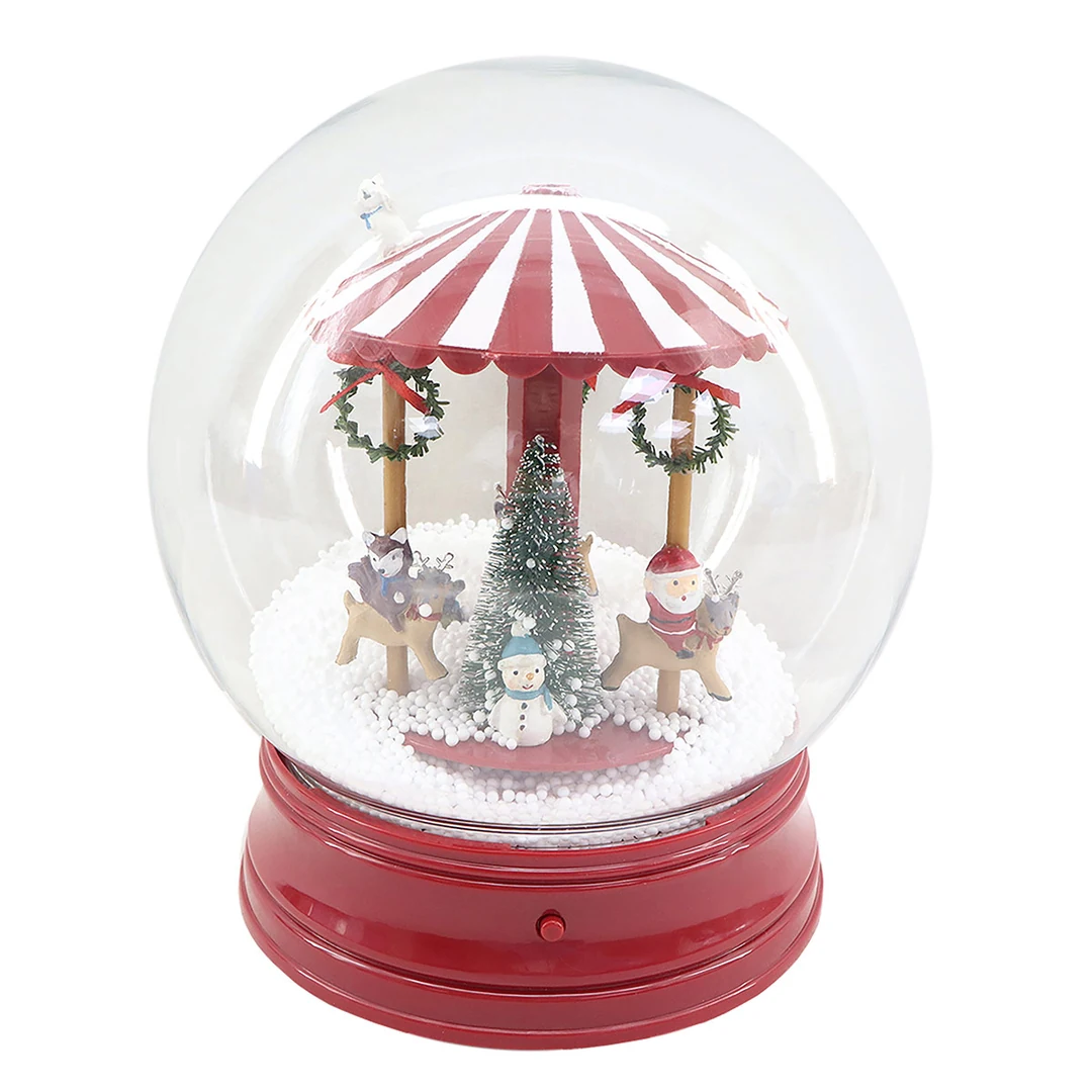 VILLA NAVIDEÑA RIPLEY HOME CARRUSEL CÚPULA 23 CM - 1