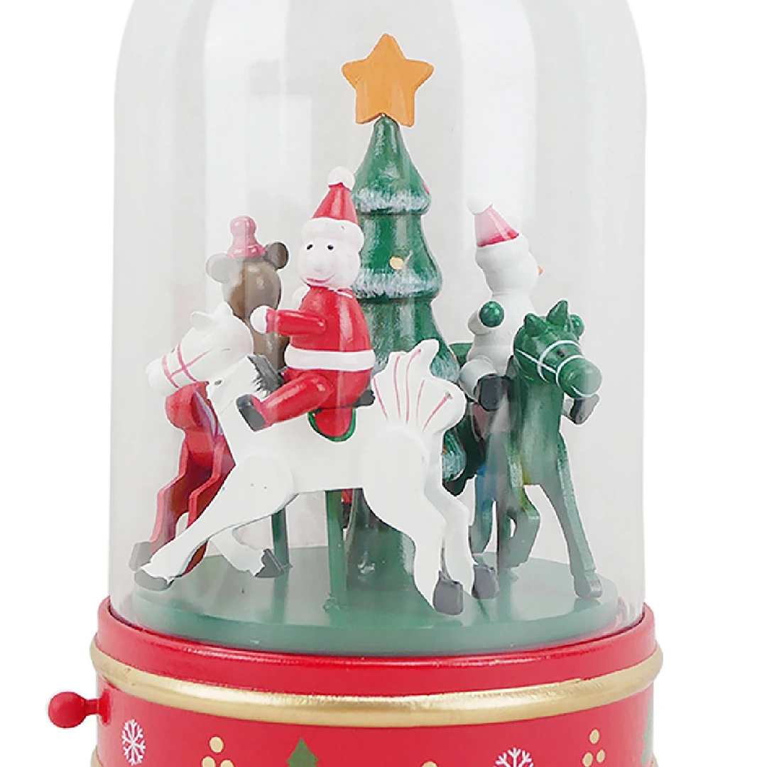 VILLA NAVIDEÑA RIPLEY HOME CARRUSEL CÚPULA 25 CM - 2