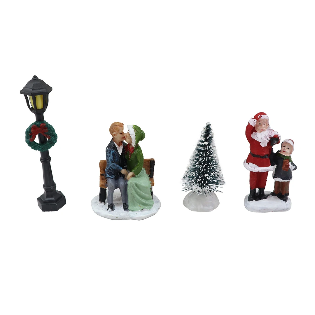 SETX4 VILLA NAVIDEÑA RIPLEY HOME SANTA 9 CM - 1