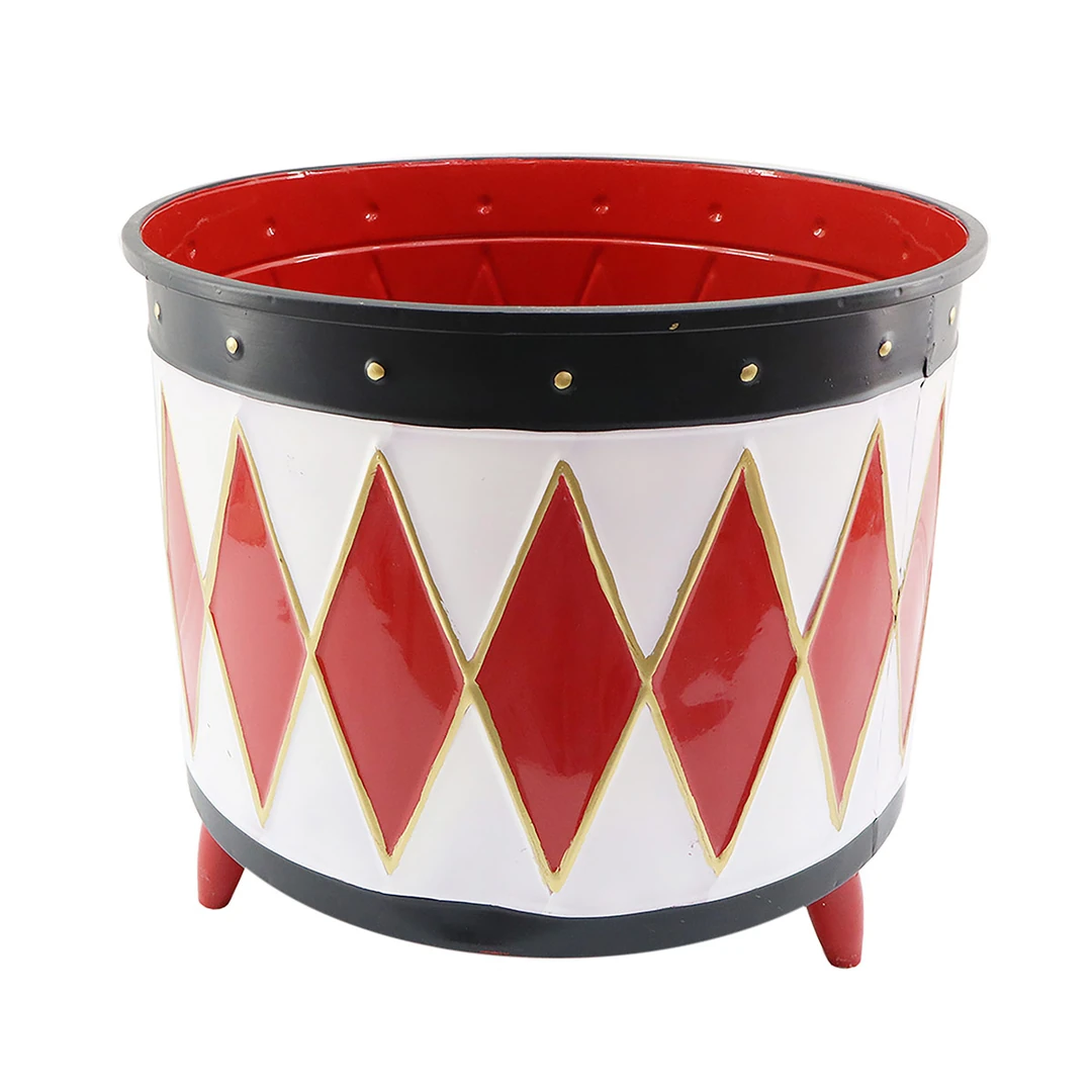 ADORNO NAVIDEÑO RIPLEY HOME TAMBOR ROJO Y BLANCO 32 CM - 1