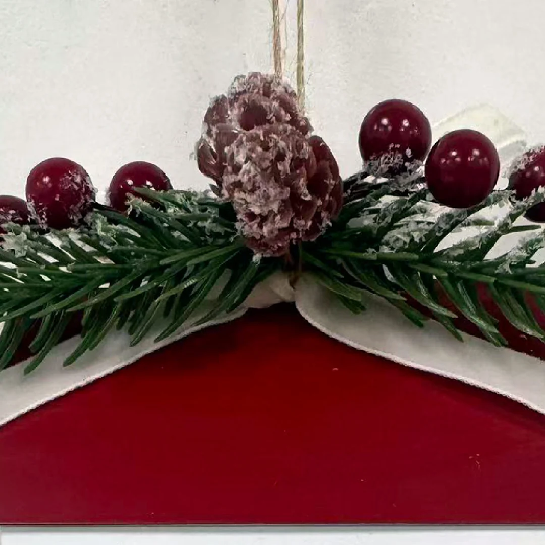 ADORNO NAVIDEÑO PARA ÁRBOL RIPLEY HOME CASA BLANCA Y ROJO 12 CM - 2