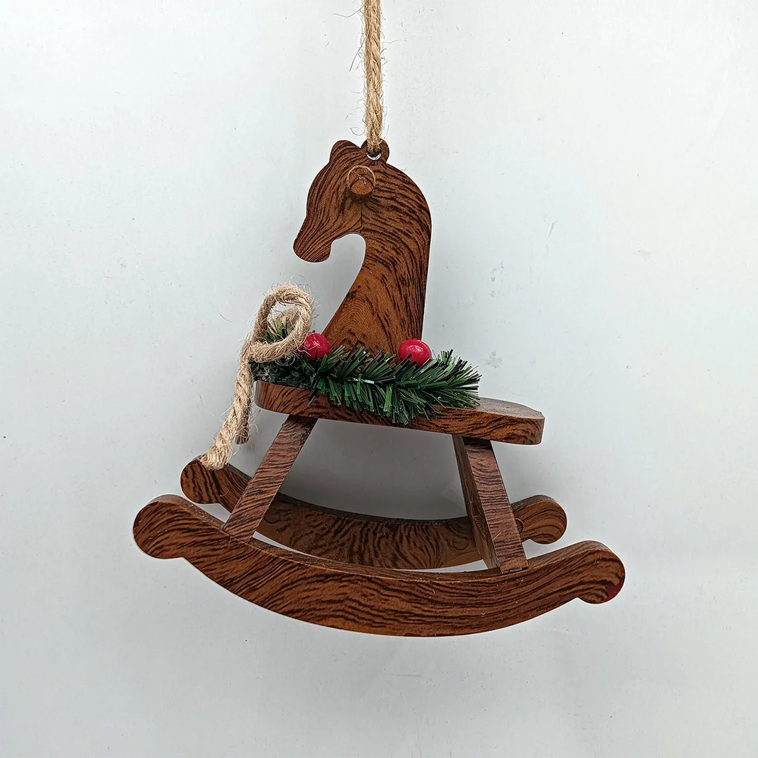 ADORNO NAVIDEÑO PARA ÁRBOL RIPLEY HOME CABALLO MECEDOR 12 CM - 1
