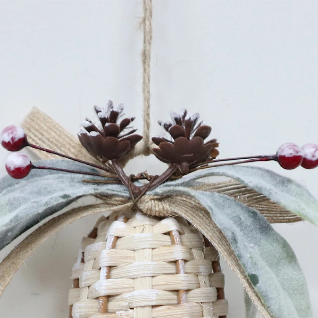 ADORNO NAVIDEÑO PARA ÁRBOL RIPLEY HOME CAMPANA TEJIDA 14 CM - 2