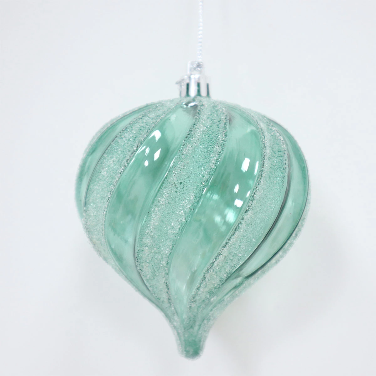 ADORNO NAVIDEÑO PARA ÁRBOL RIPLEY HOME CEBOLLA TRANSPARENTE AQUA 10 CM - 1