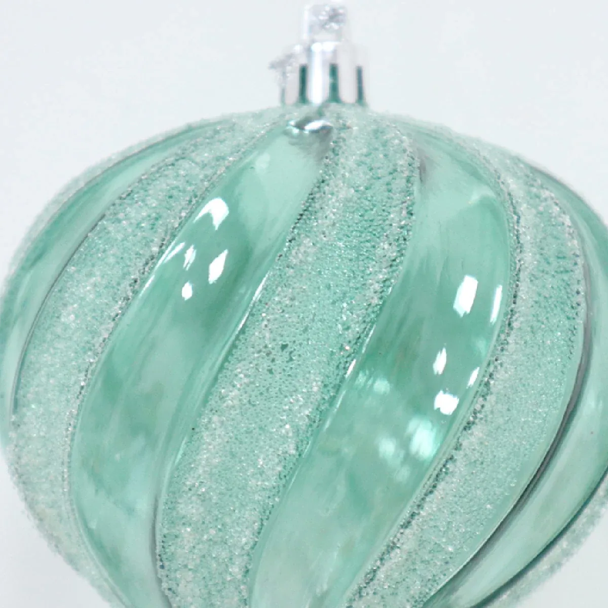 ADORNO NAVIDEÑO PARA ÁRBOL RIPLEY HOME CEBOLLA TRANSPARENTE AQUA 10 CM - 2