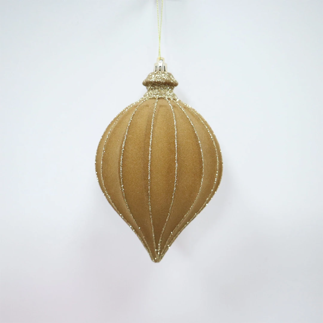 ADORNO NAVIDEÑO PARA ÁRBOL RIPLEY HOME CEBOLLA MOSTAZA 17 CM - 1