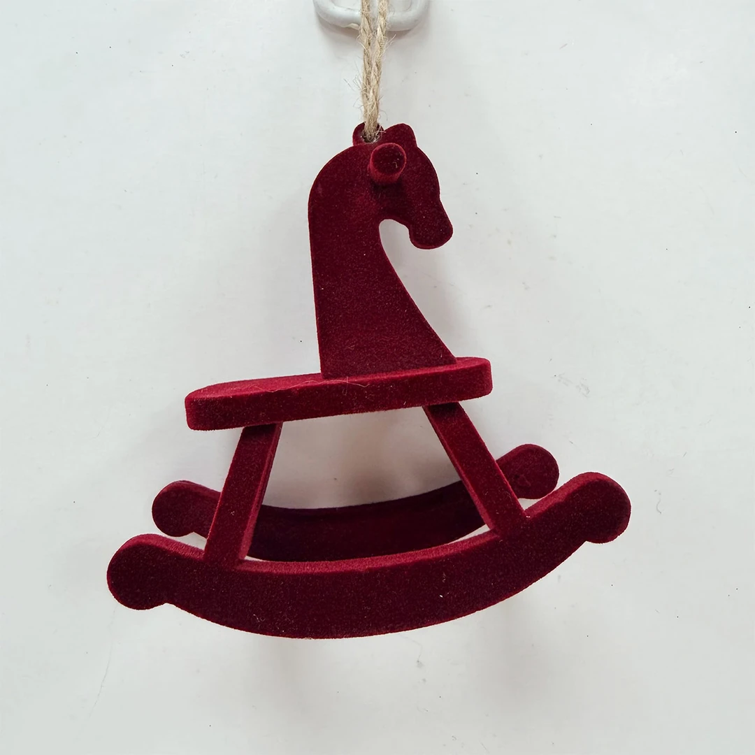 ADORNO NAVIDEÑO PARA ÁRBOL RIPLEY HOME CABALLO MECEDOR 12 CM - 1