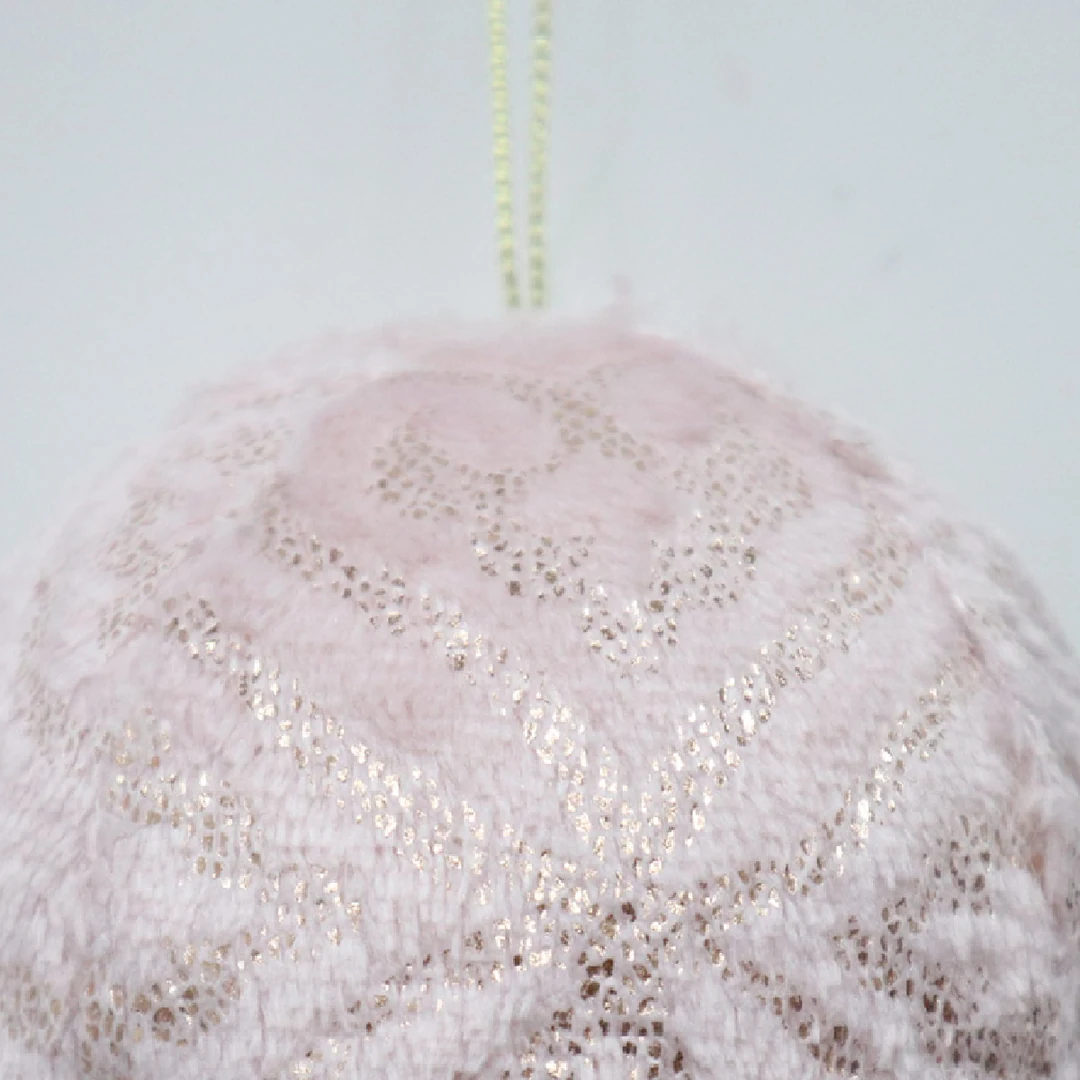 ADORNO NAVIDEÑO PARA ÁRBOL RIPLEY HOME ESFERA PELOS ROSA BRILLO 9 CM - 2