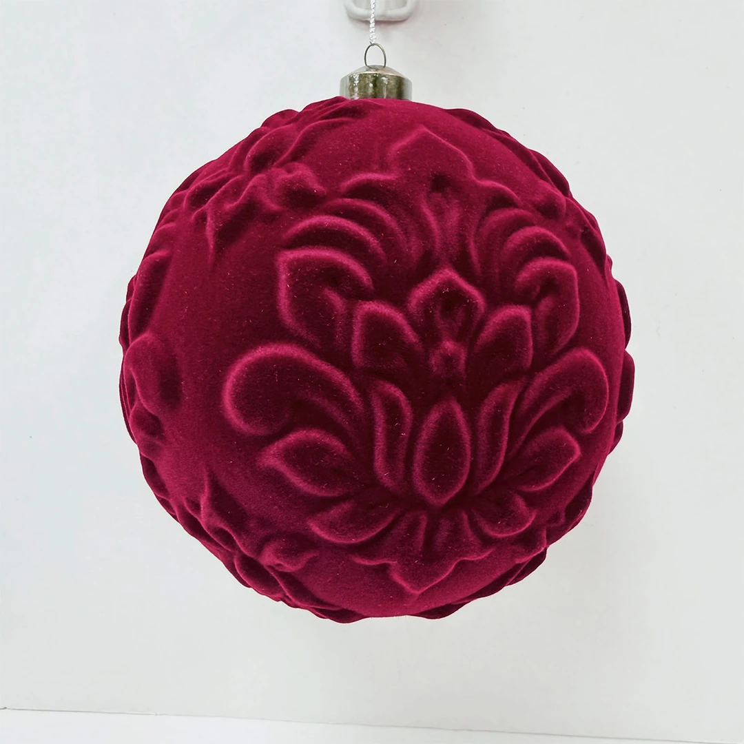 ADORNO NAVIDEÑO PARA ÁRBOL RIPLEY HOME ESFERA FLOR 15 CM - 1