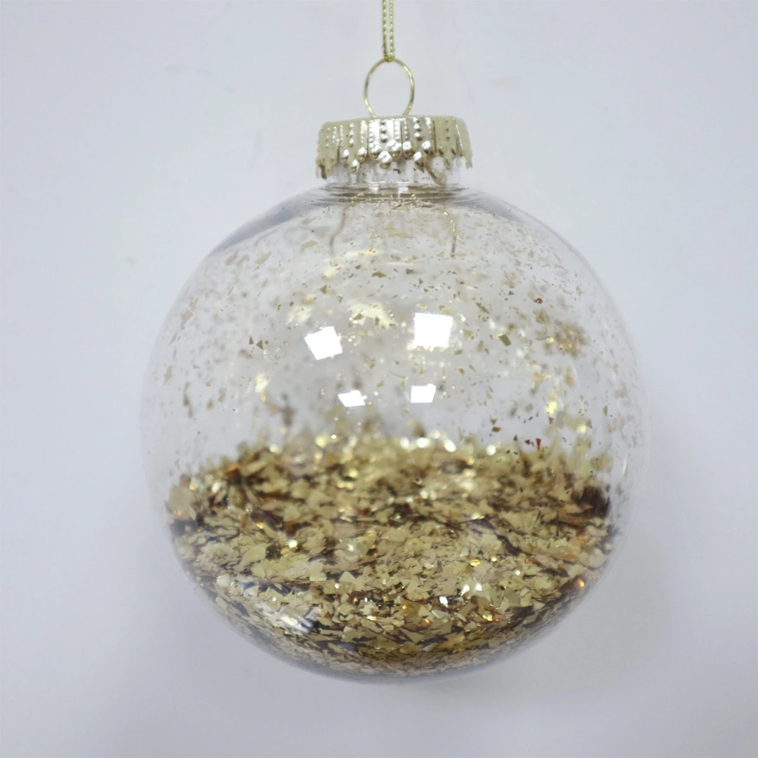 ADORNO NAVIDEÑO PARA ÁRBOL RIPLEY HOME TRANSPARENTE BRLLOS 10 CM - 1