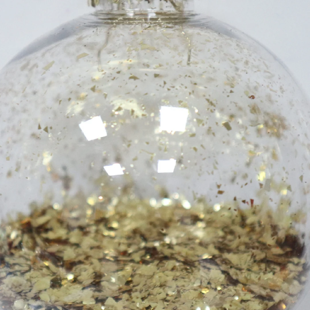 ADORNO NAVIDEÑO PARA ÁRBOL RIPLEY HOME TRANSPARENTE BRLLOS 10 CM - 2