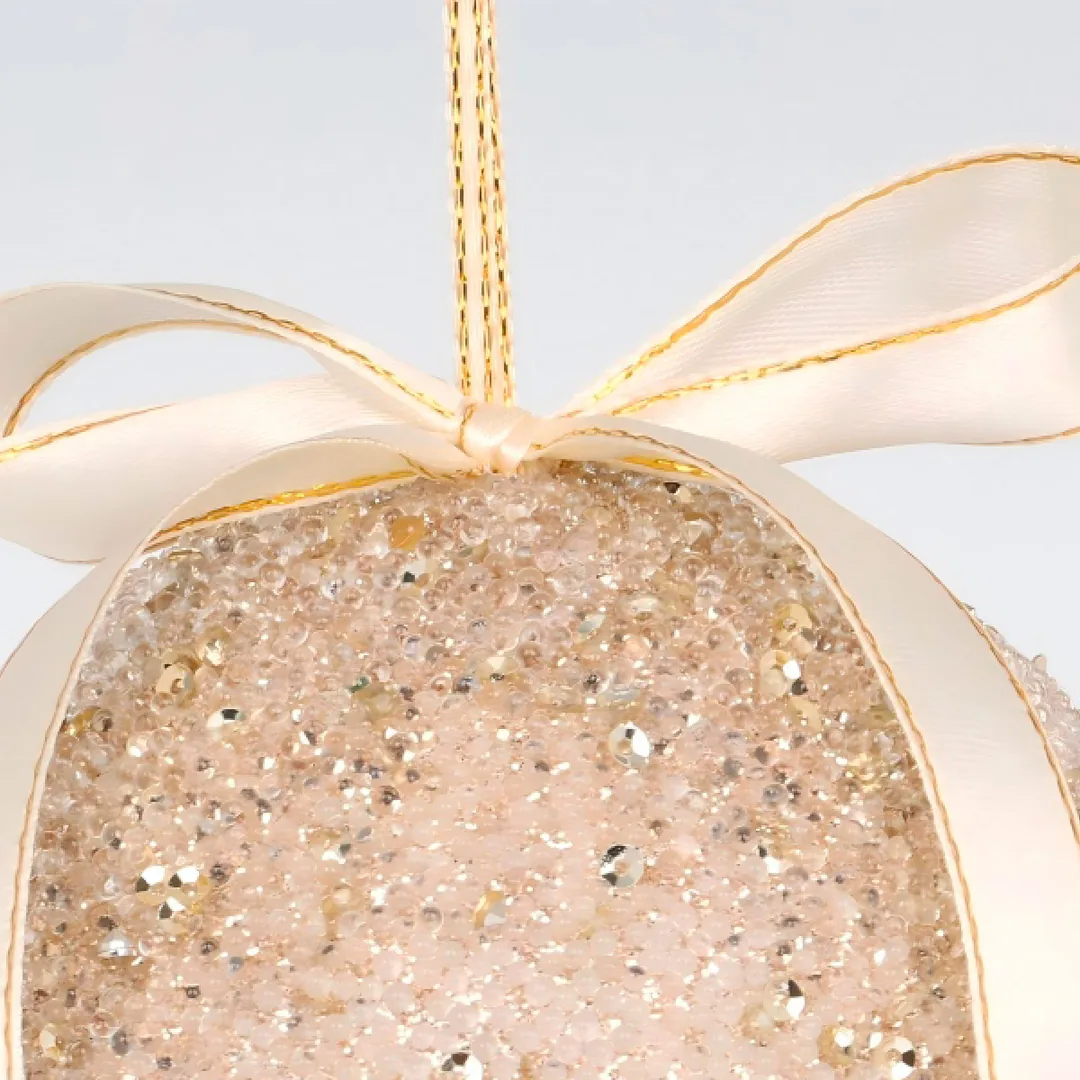 ADORNO NAVIDEÑO PARA ÁRBOL RIPLEY HOME ESFERA LAZO DORADO 10 CM - 2