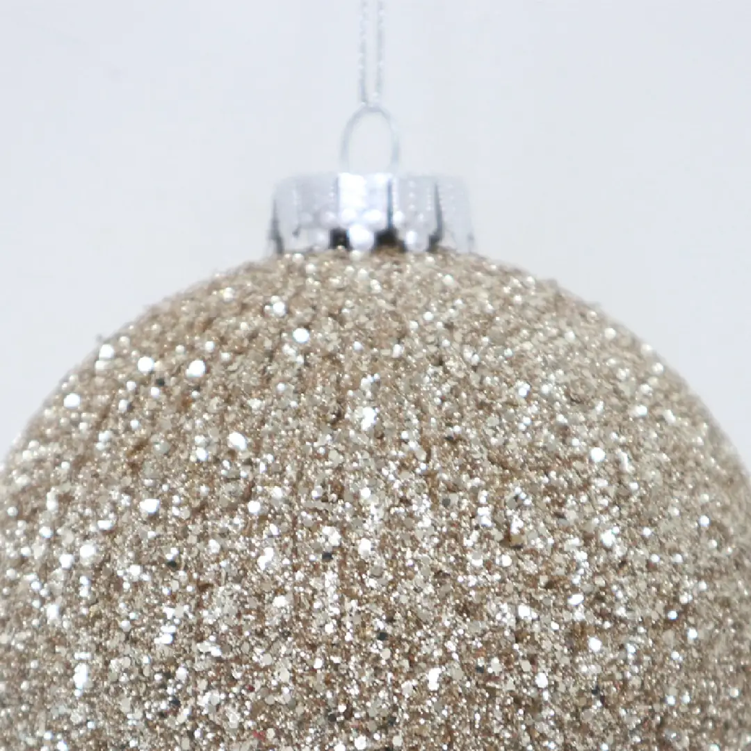 ADORNO NAVIDEÑO PARA ÁRBOL RIPLEY HOME ESFERA MINI ACANALADA GLITTER 10 CM - 2