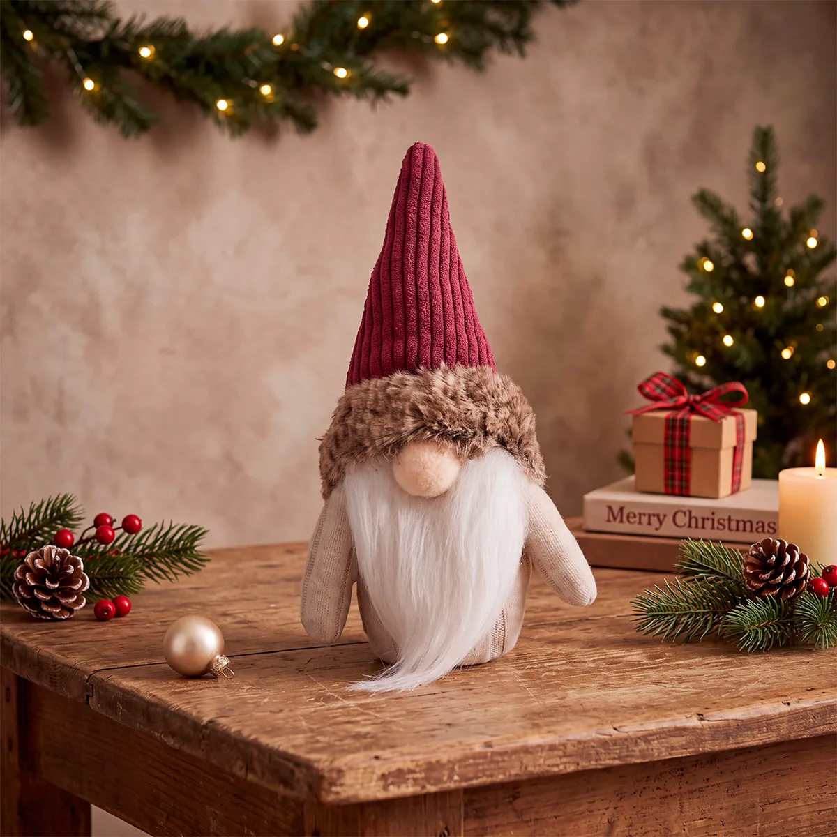 ADORNO NAVIDEÑO PARA ÁRBOL RIPLEY HOME SANTA GNOMO 19 CM - 1