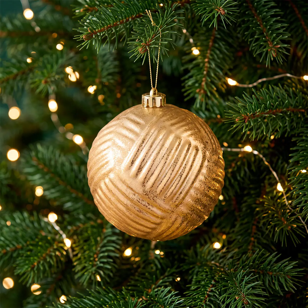 ADORNO NAVIDEÑO PARA ÁRBOL RIPLEY HOME ESFERA ACANALADA 15 CM - 1