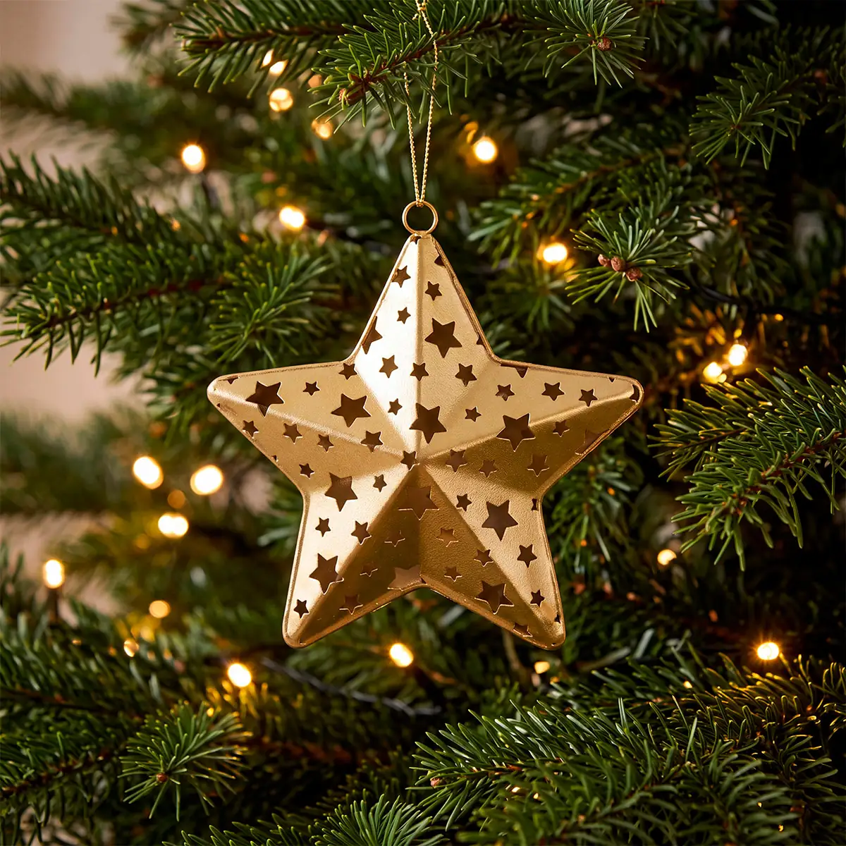 ADORNO NAVIDEÑO PARA ÁRBOL RIPLEY HOME ESTRELLA 12.5 CM - 1