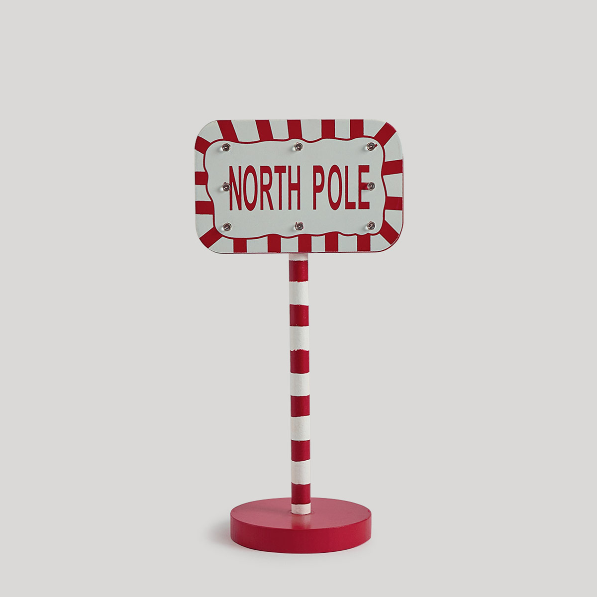 ADORNO NAVIDEÑO RIPLEY HOME PARANTE LETRERO NORTH POLE 29.5 CM - 2