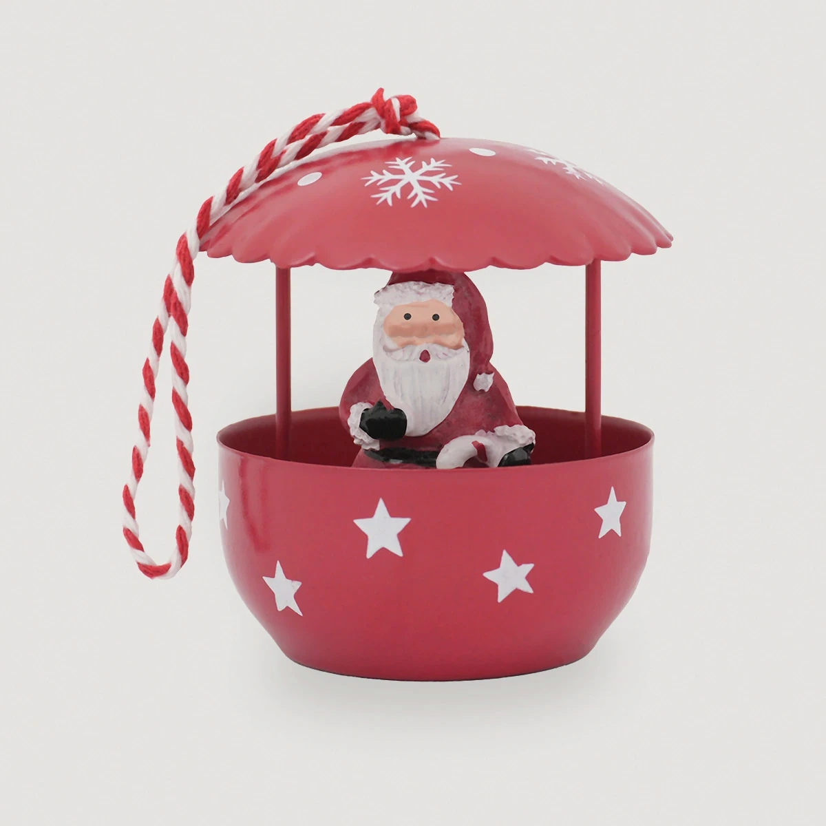 ADORNO NAVIDEÑO PARA ÁRBOL RIPLEY HOME SANTA METAL 7 CM - 1