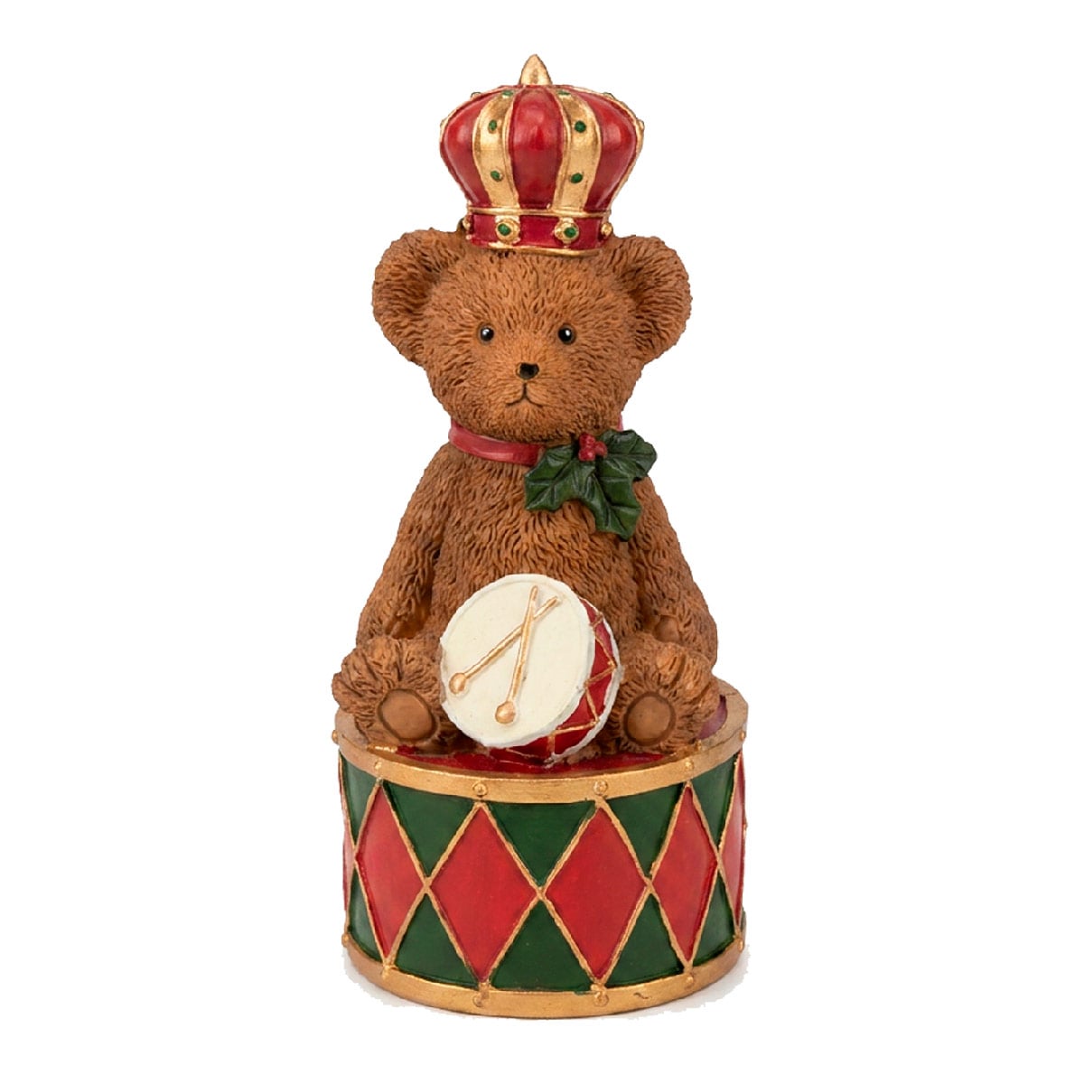 ADORNO NAVIDEÑO RIPLEY HOME OSO SENTADO TAMBOR 26 CM - 1
