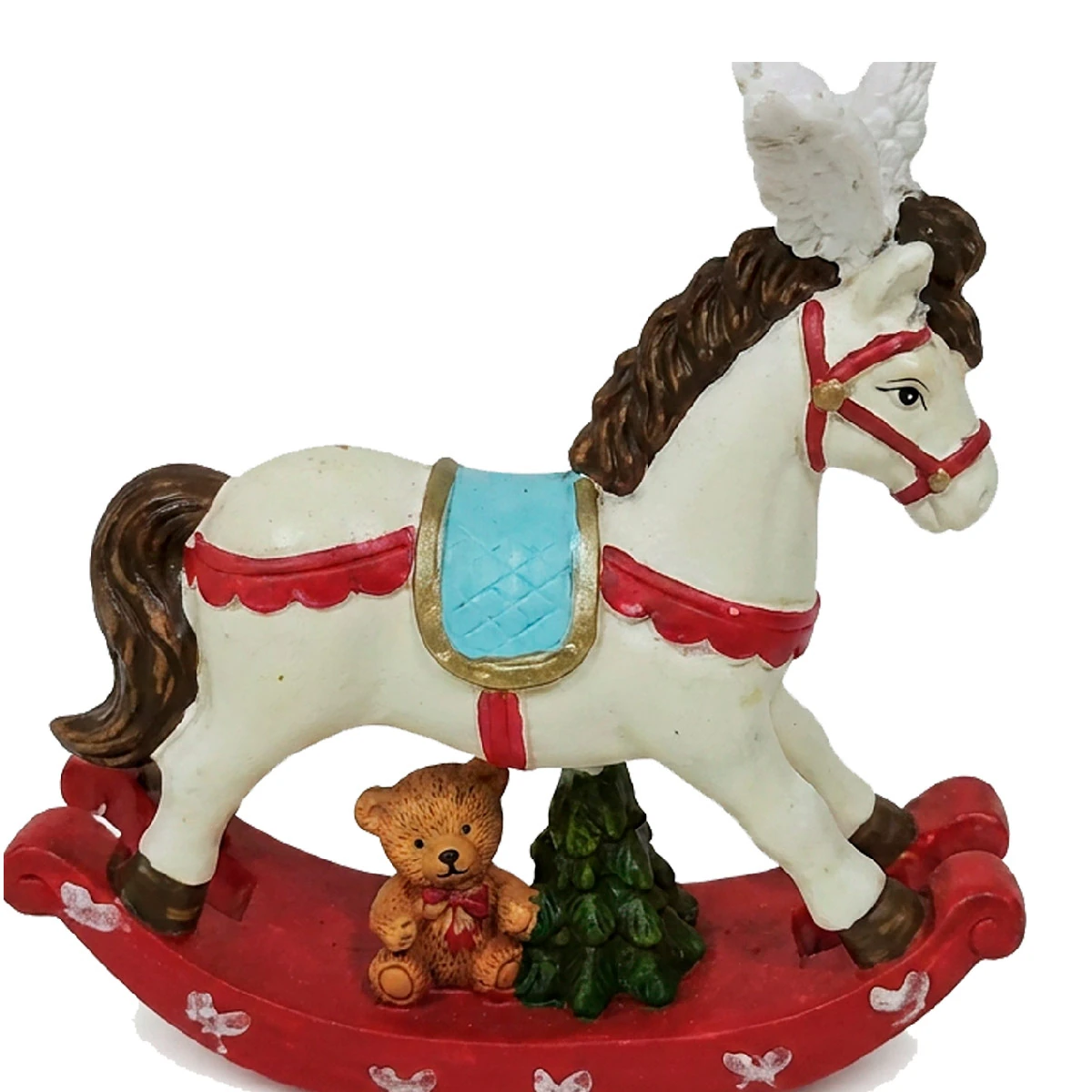 ADORNO NAVIDEÑO RIPLEY HOME CABALLO BALANCIN 24.5 CM - 1