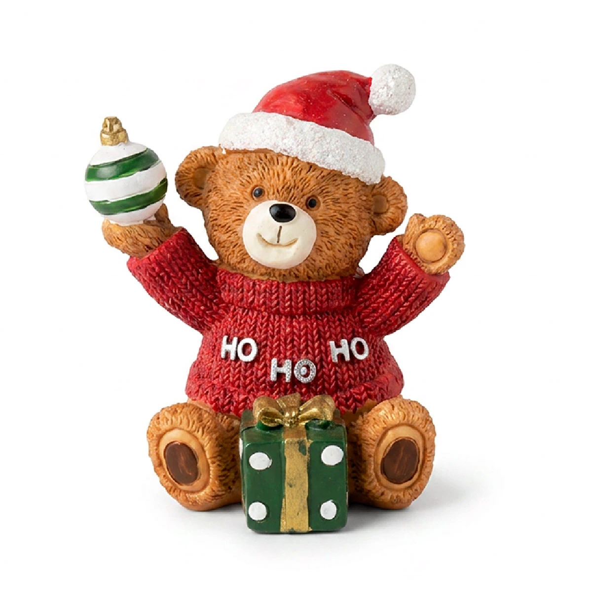 ADORNO NAVIDEÑO RIPLEY HOME OSO SENTADO REGALO 8.5 CM - 1